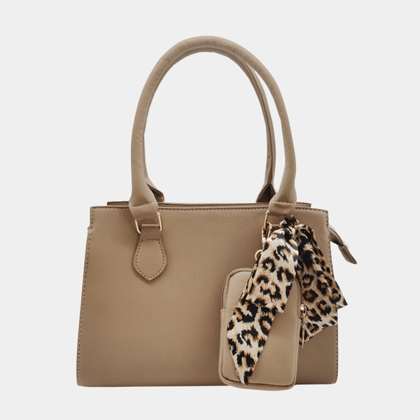 Faux Leather Bag With Scarf Tie from You Know Who's