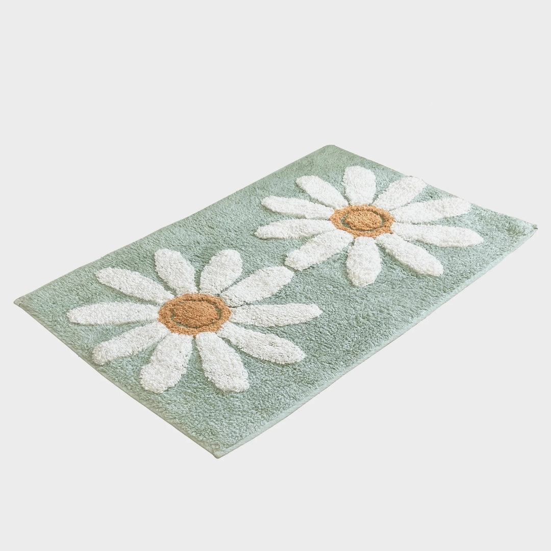 Fleur bath mat teal from You Know Who's