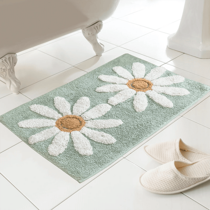 Fleur bath mat teal from You Know Who's