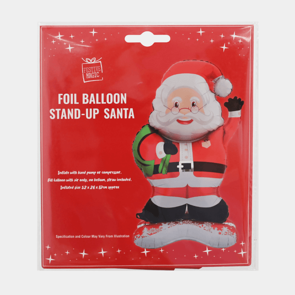 FOIL BALLOON STAND-UP SANTA 89cm from You Know Who's