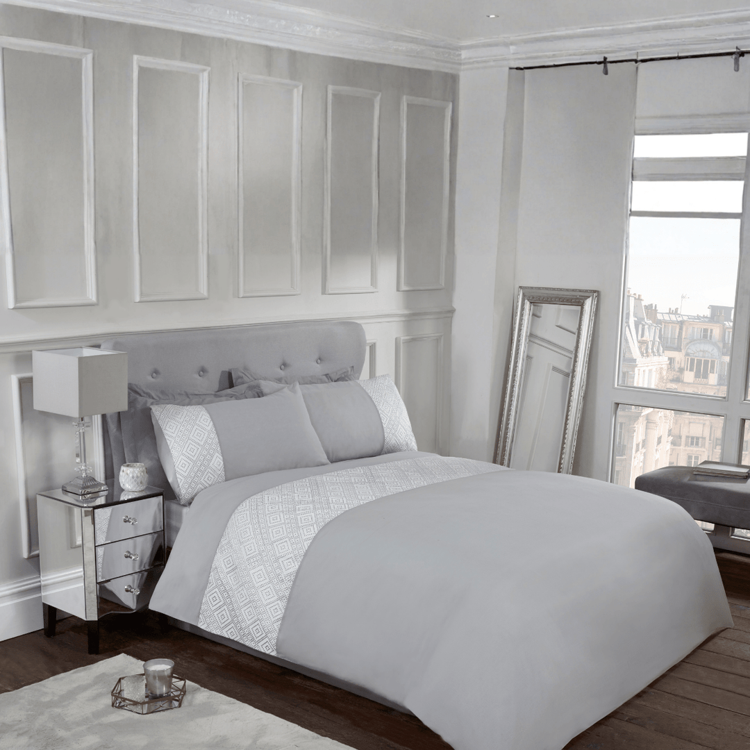 Geo Velvet Jacquard Superking Duvet Set from You Know Who's