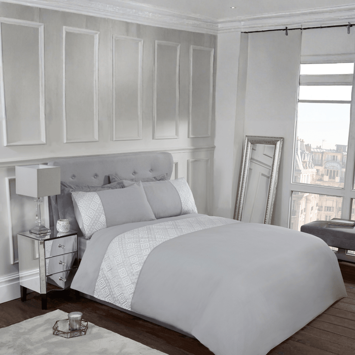 Geo Velvet Jacquard Superking Duvet Set from You Know Who's