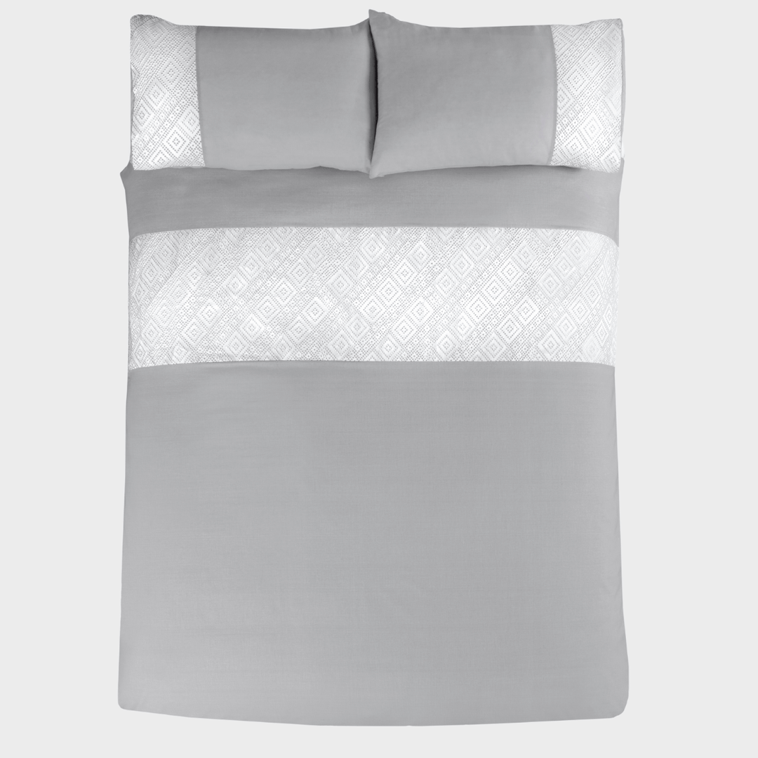 Geo Velvet Jacquard Superking Duvet Set from You Know Who's