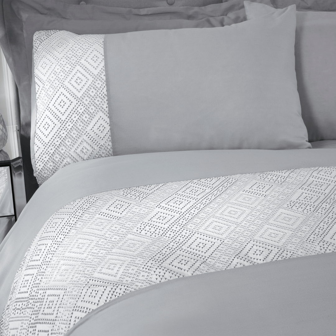 Geo Velvet Jacquard Superking Duvet Set from You Know Who's