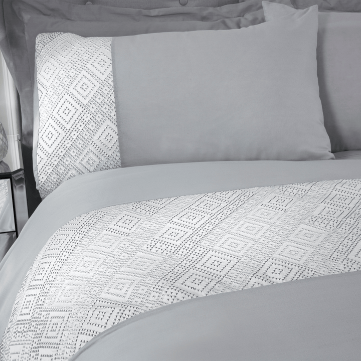 Geo Velvet Jacquard Superking Duvet Set from You Know Who's