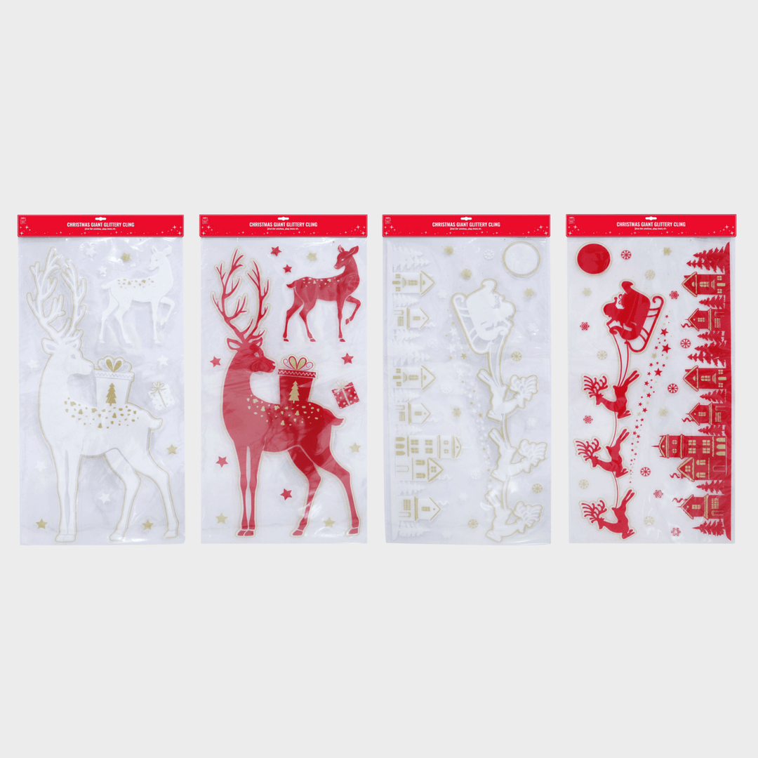 Giant Christmas Window decal sheet 90cm asst from You Know Who's