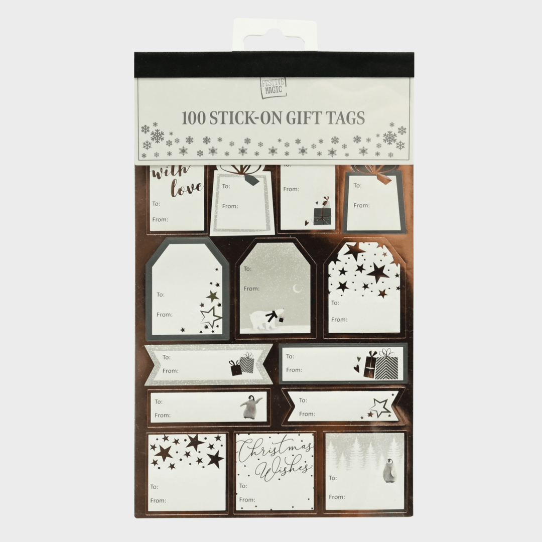 Gift tags foil in book 100pc traditional from You Know Who's