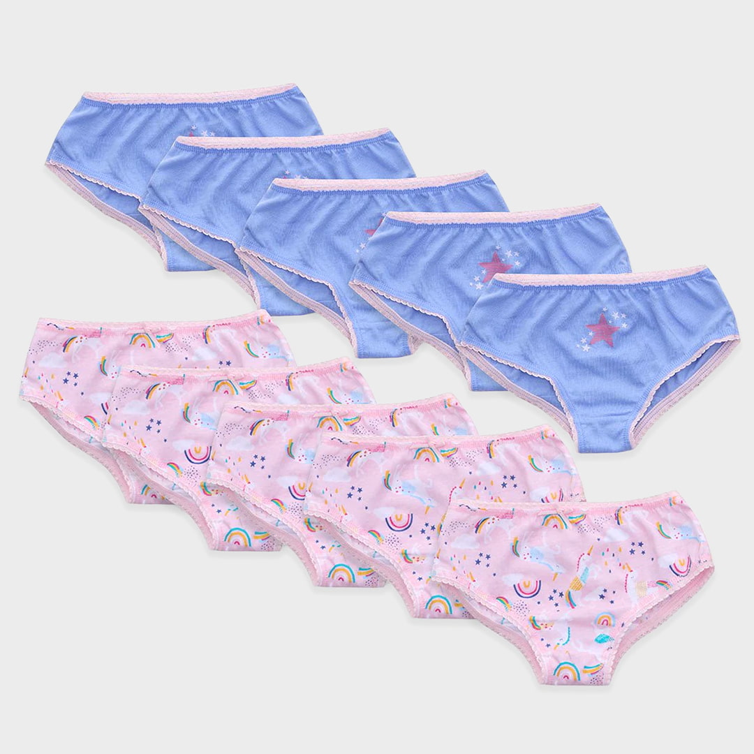 Girls 10 Pack Unicorn Briefs from You Know Who's