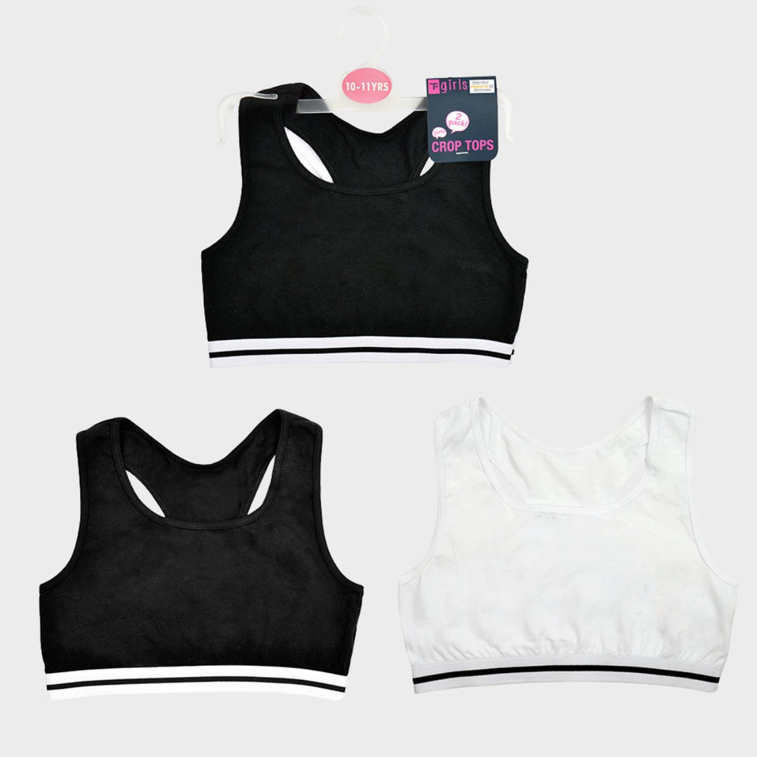 Girls 2 Pack Racer Crop Top from You Know Who's