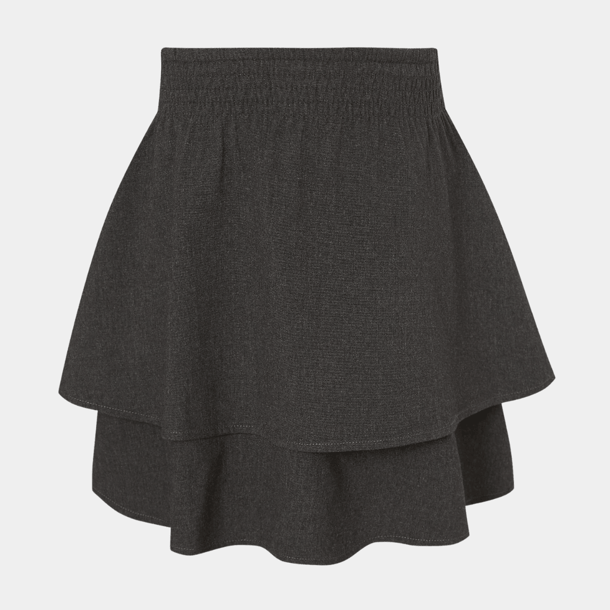Girls 2 Tier Elasticated Waist School Skirt from You Know Who's
