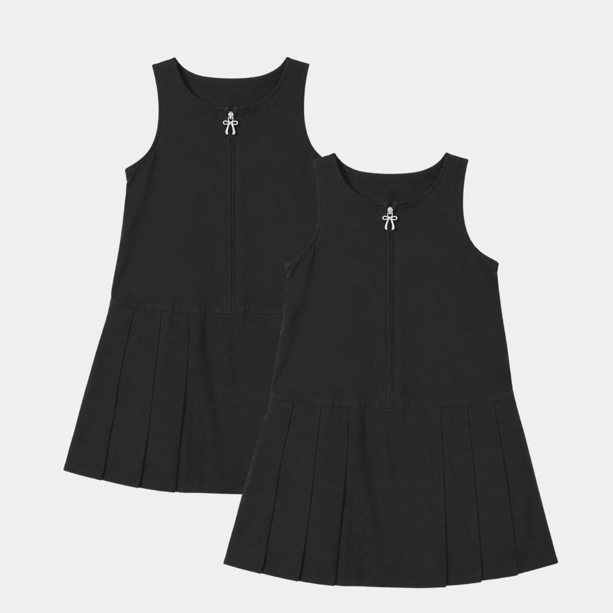 Girls 2pk Bow Zip Pinafore from You Know Who's