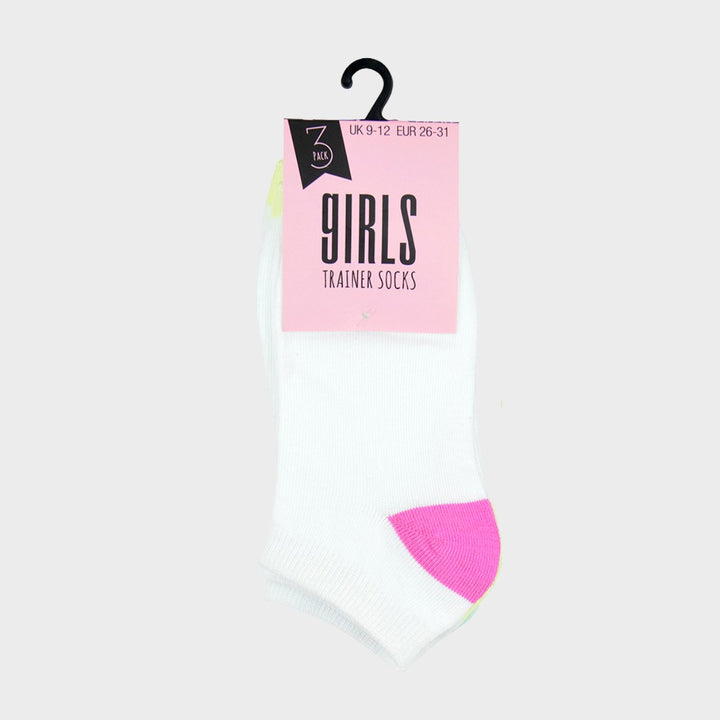 Girls 2pk White Trainer Socks from You Know Who's