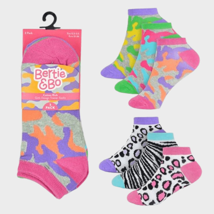 Girls 3 Pack Trainer Socks from You Know Who's