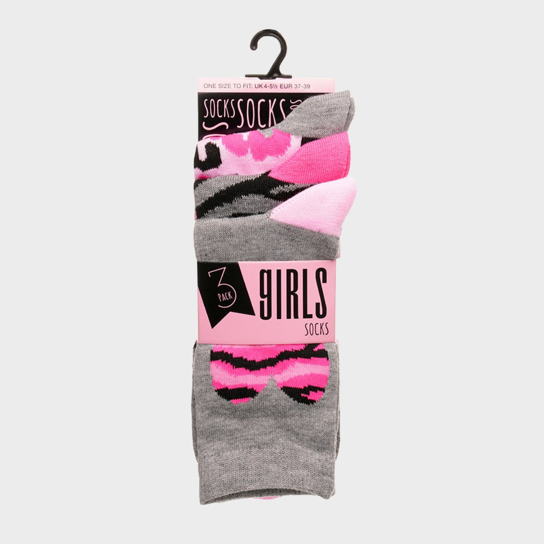 Girls 3pk Heart Socks from You Know Who's