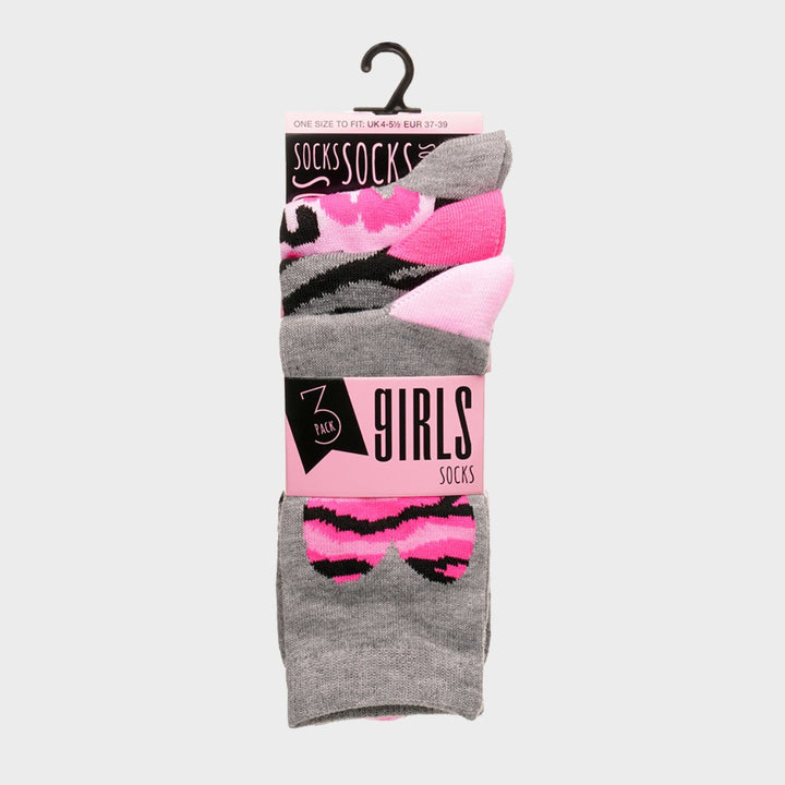 Girls 3pk Heart Socks from You Know Who's