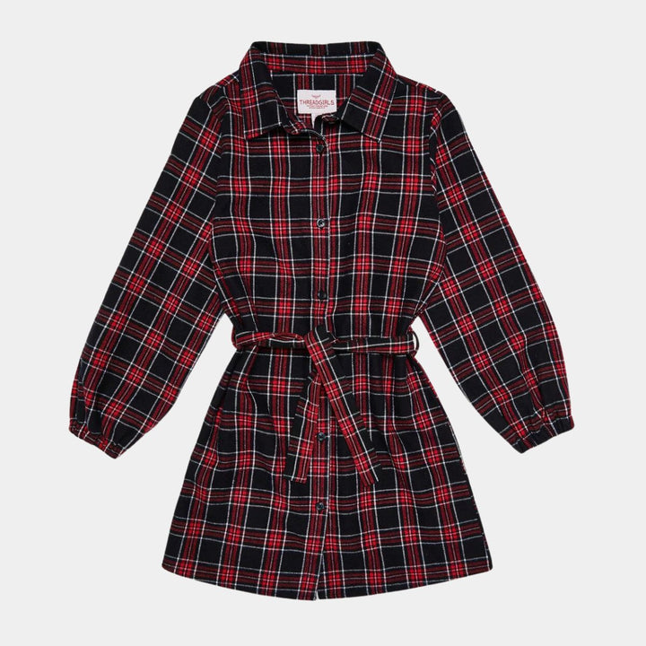 Girls Belted Check Dress from You Know Who's