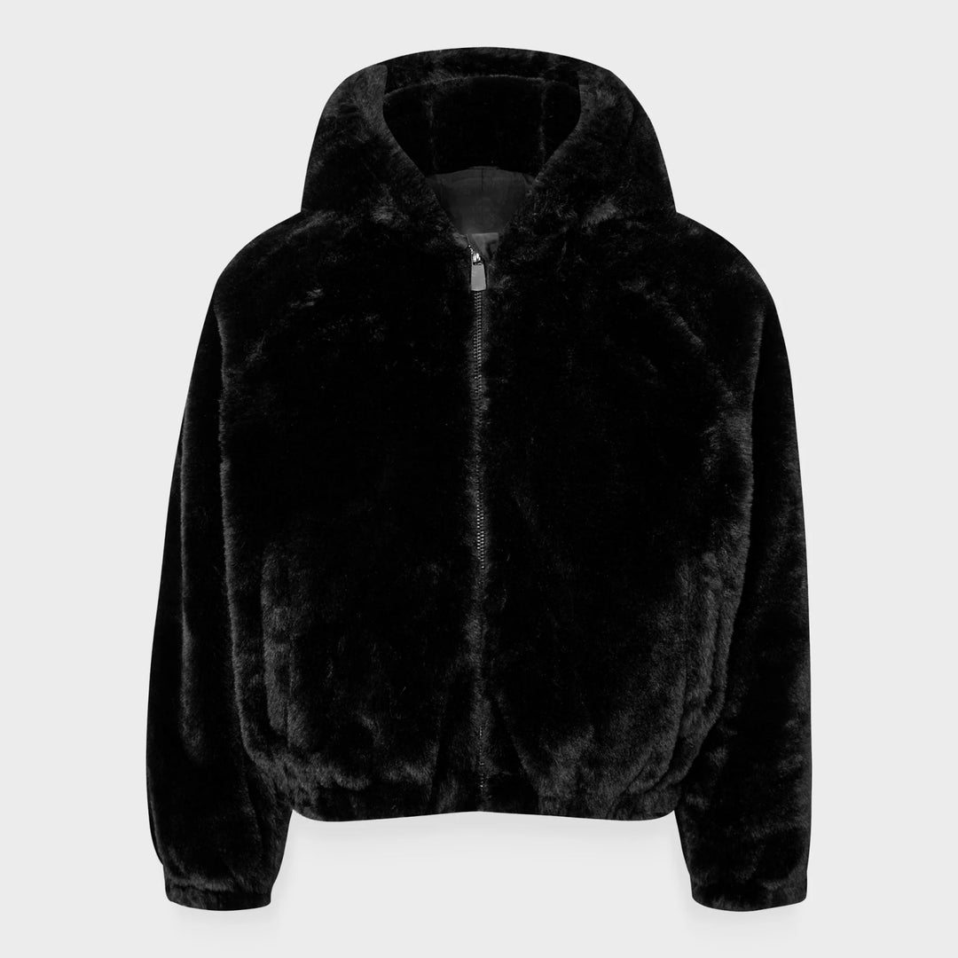 Girls Black Faux Fur Coat from You Know Who's