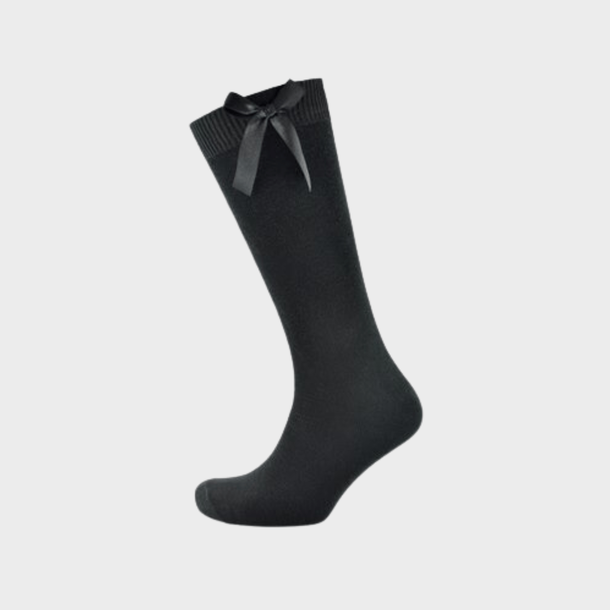 Girl`s Black Knee High Socks with Bow from You Know Who's