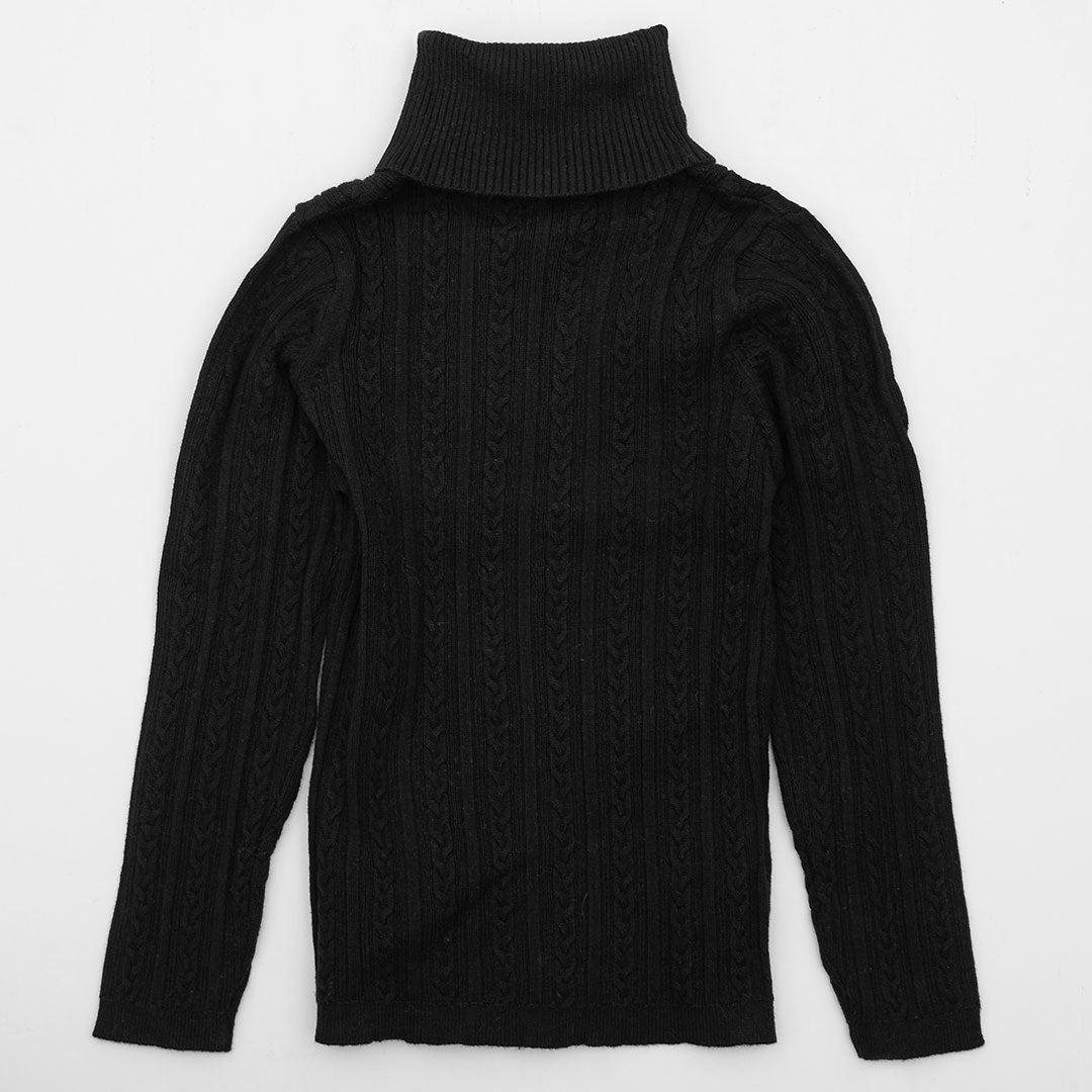 Girls Black Knitted Polo from You Know Who's