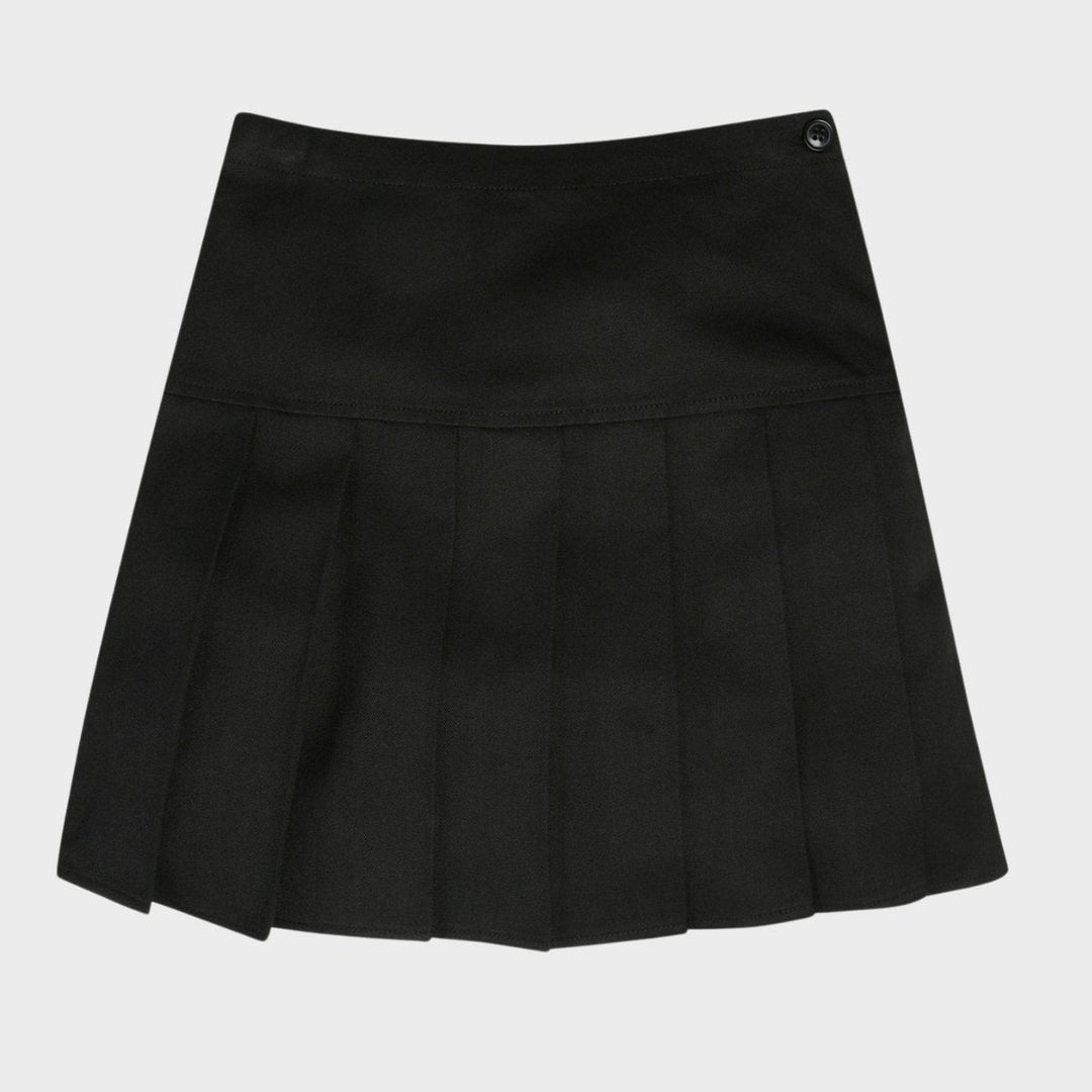 Girls Black Teflon Pleated School Skirt from You Know Who's