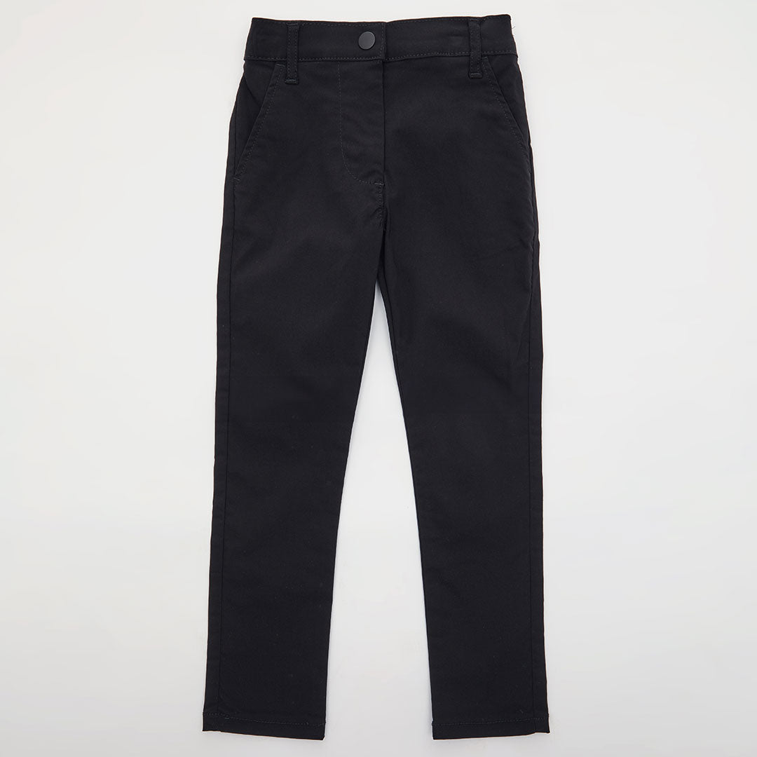 Girls Black Viscose Stretch School Trouser from You Know Who's