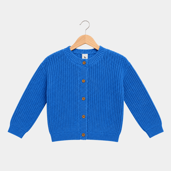 Girls Blue Knitted Cardigan from You Know Who's