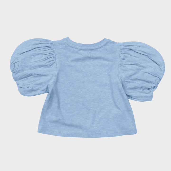 Girls Blue Puff Sleeve Top (3Y - 13Y) from You Know Who's