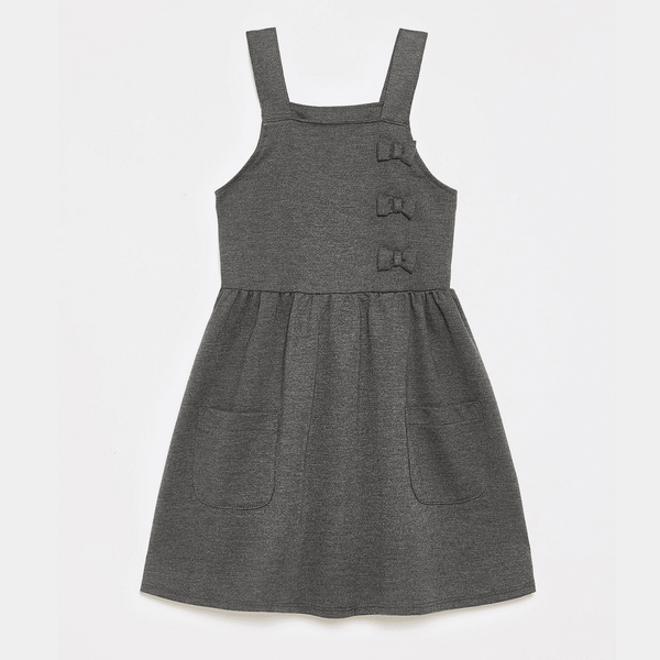 Girls Bow Double Pocket Pinafore from You Know Who's