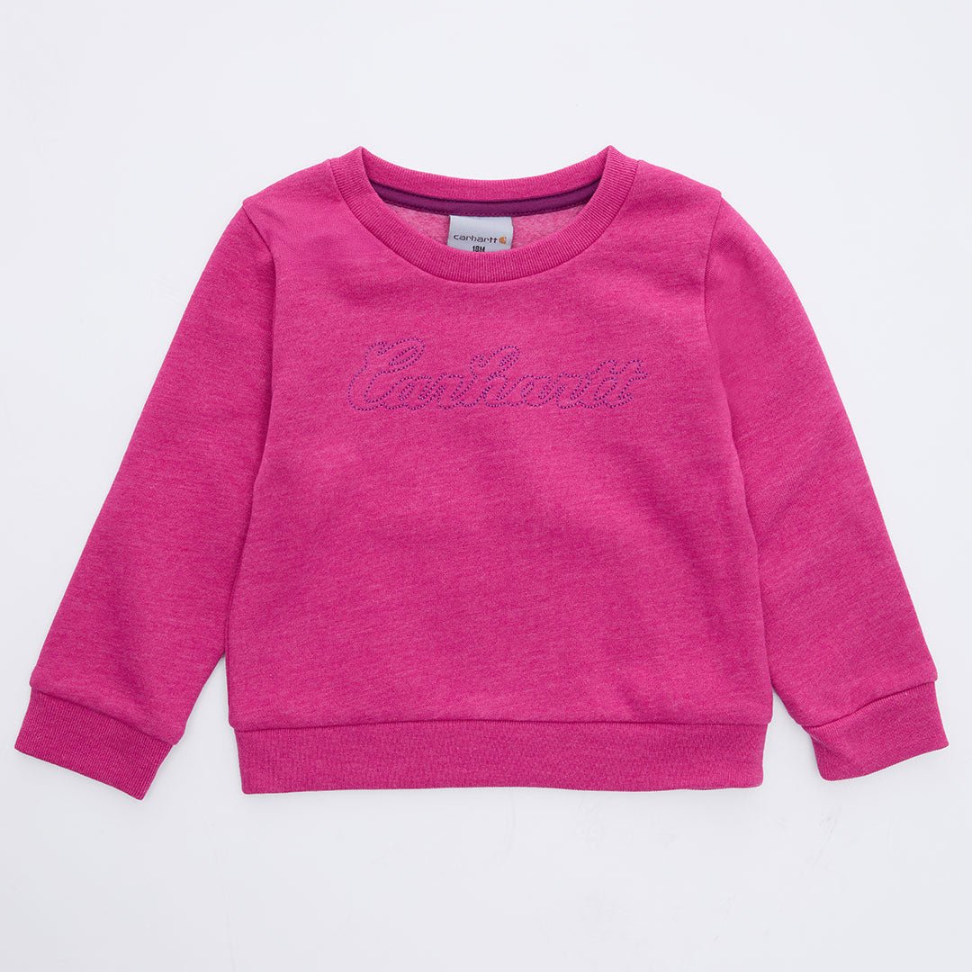 Girls Cerise Embroidered Carhartt Sweater from You Know Who's