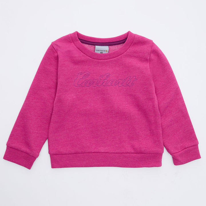 Girls Cerise Embroidered Carhartt Sweater from You Know Who's