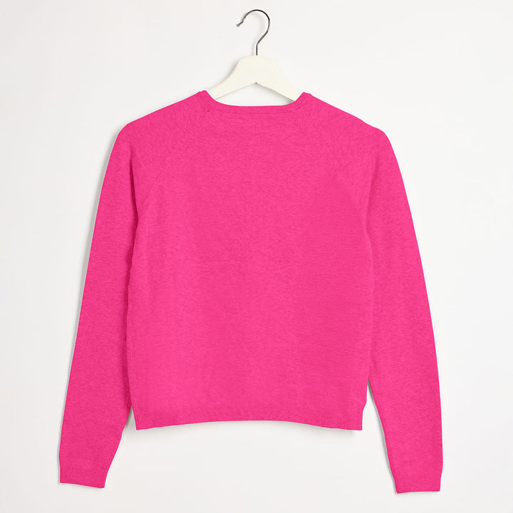 Girls Cerise Knitted Cardigan from You Know Who's