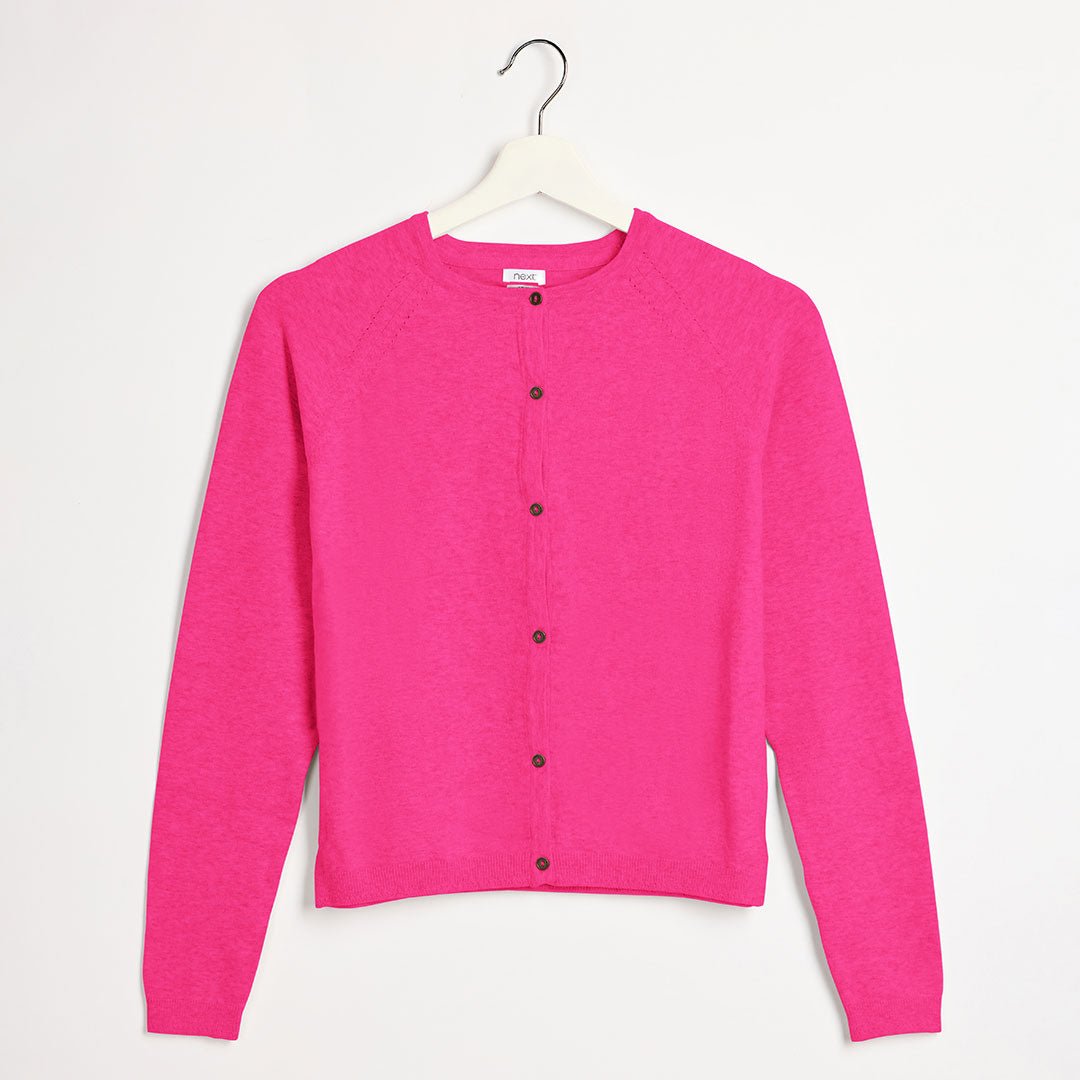 Girls Cerise Knitted Cardigan from You Know Who's