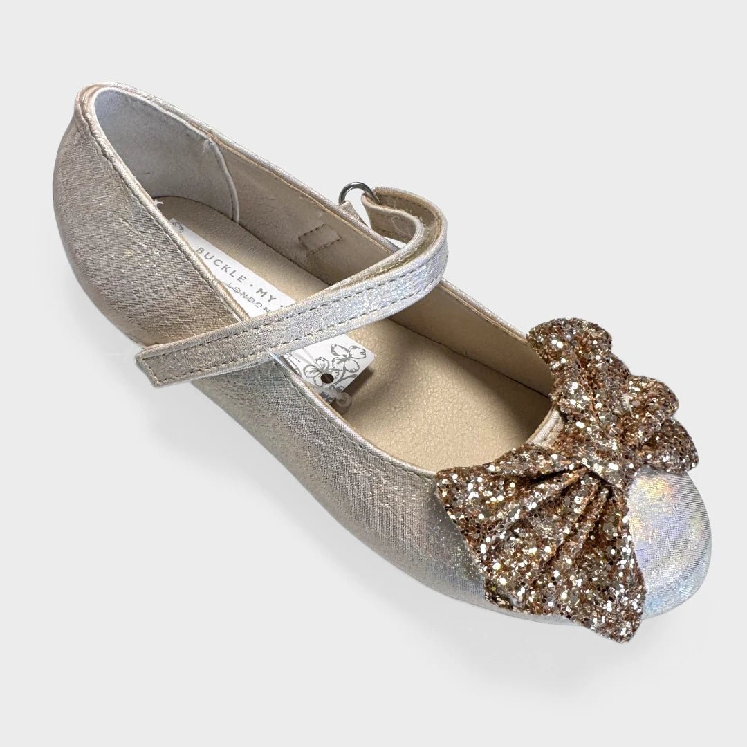 Girls Champagne Bow Shoes from You Know Who's