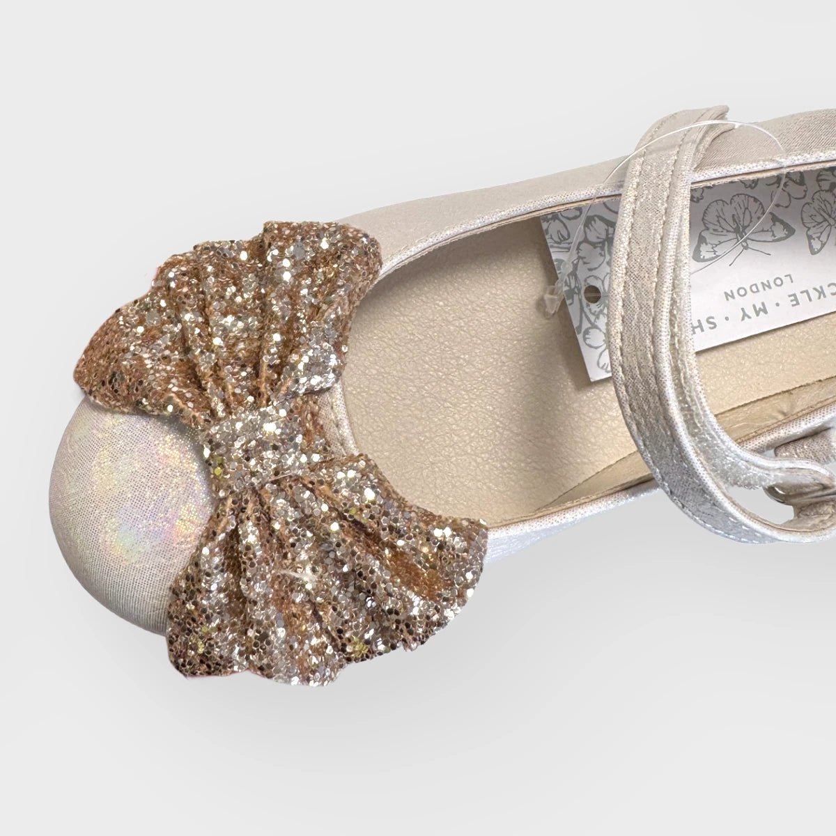 Girls Champagne Bow Shoes from You Know Who's