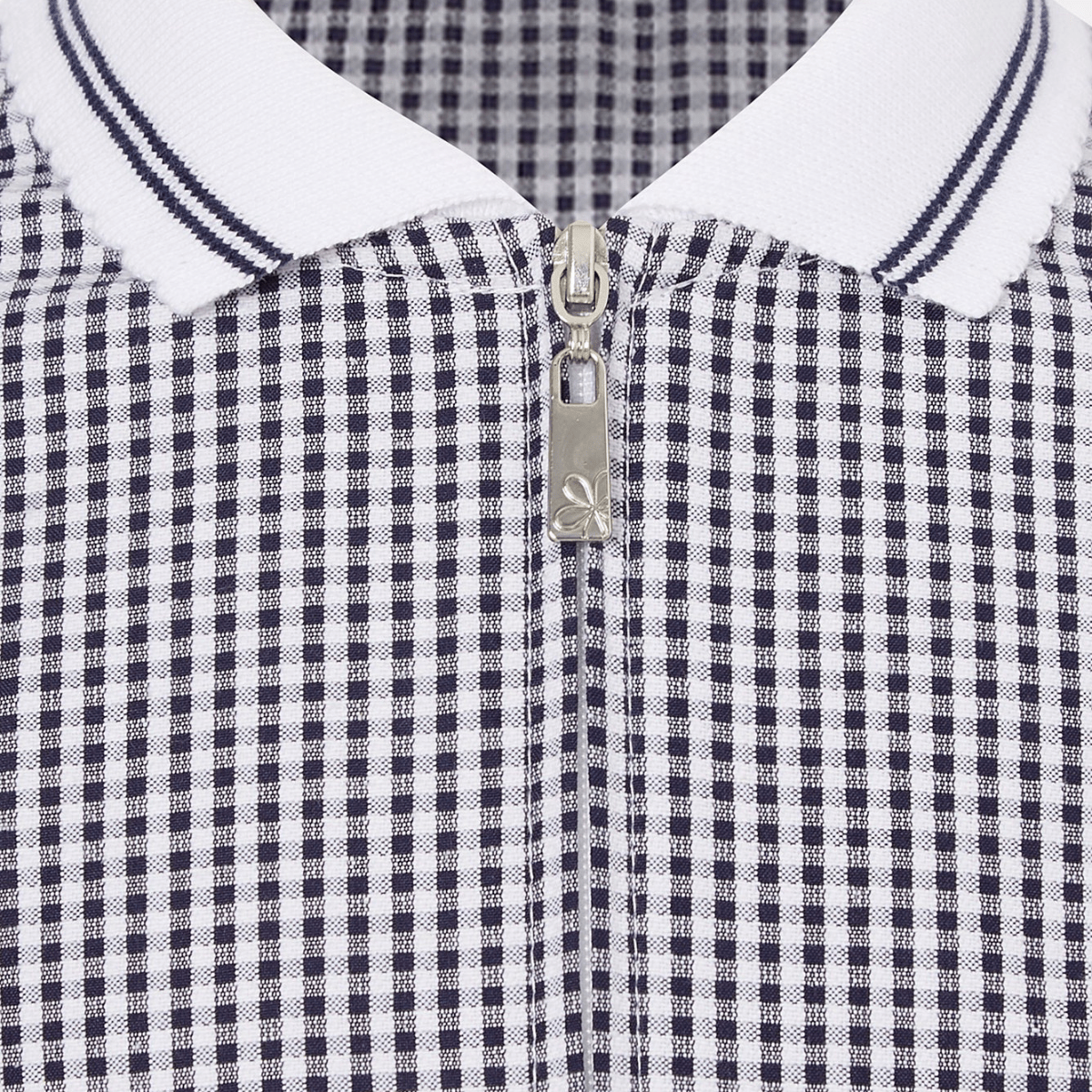 Girls Collar Gingham Zip Up 2pk School Dress from You Know Who's