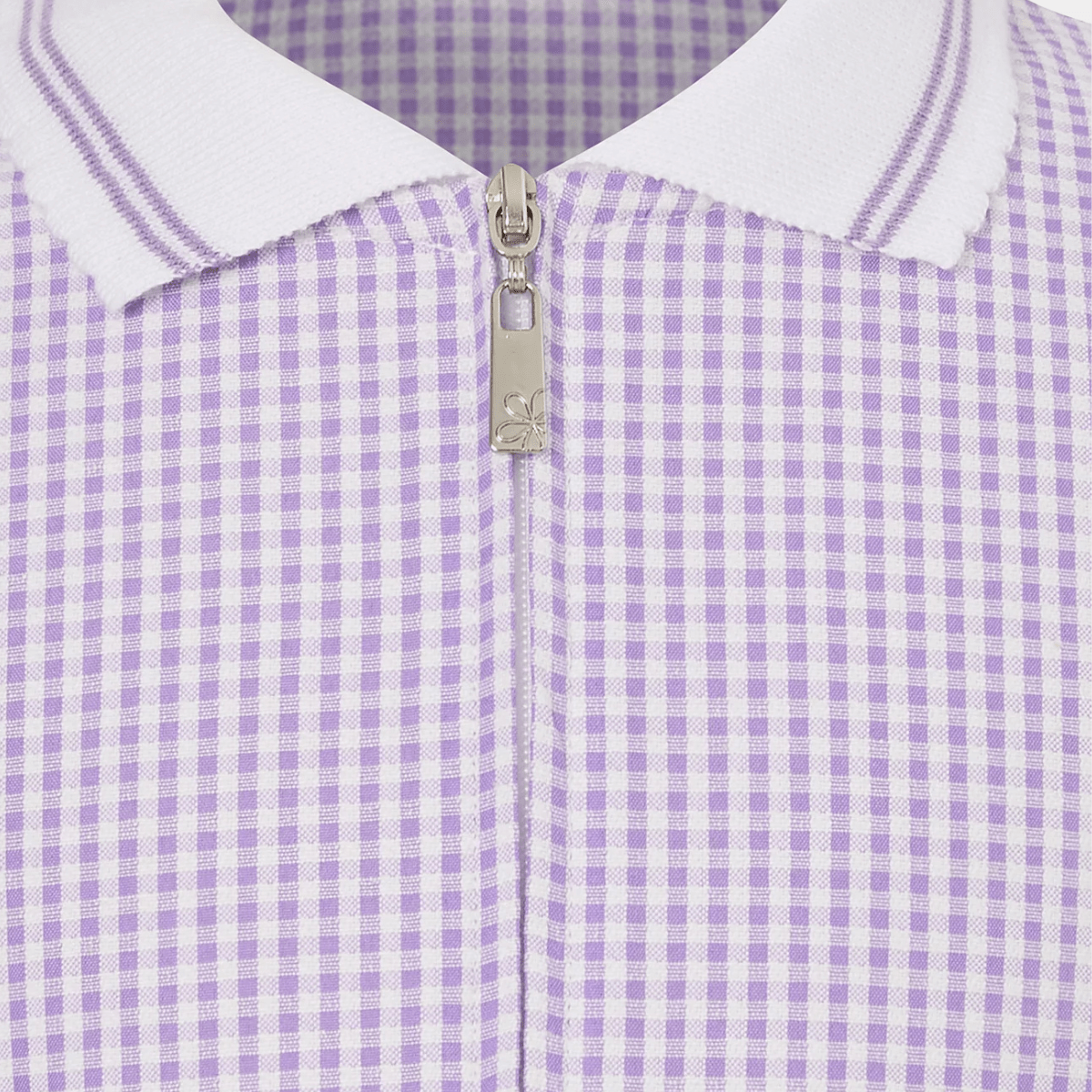 Girls Collar Gingham Zip Up 2pk School Dress from You Know Who's