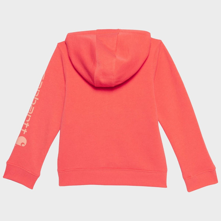 Girls Coral Carhartt 1/4 Zip Hoodie from You Know Who's