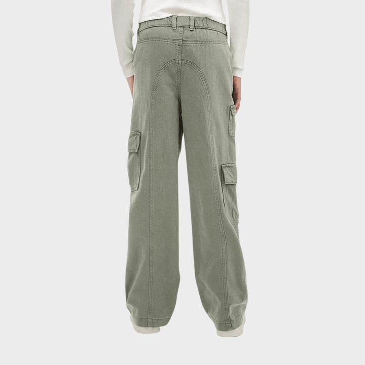 Girls Cotton Khaki Wide Leg Cargo Pants (6 - 16Y) from You Know Who's