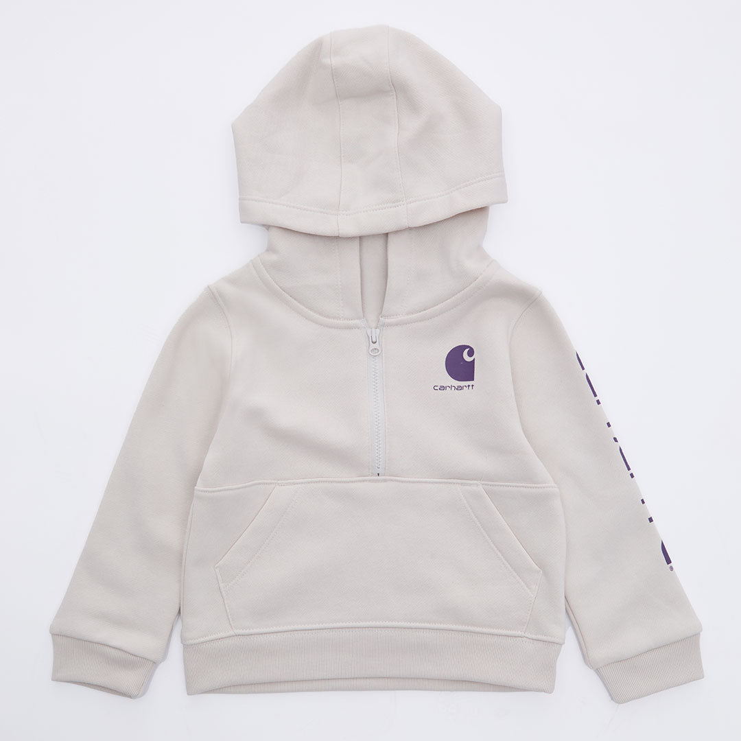 Girls Cream Carhartt 1/4 Zip Hoodie from You Know Who's