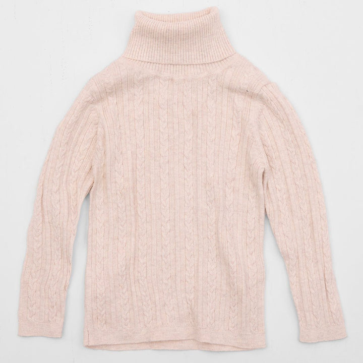 Girls Cream Knitted Polo from You Know Who's