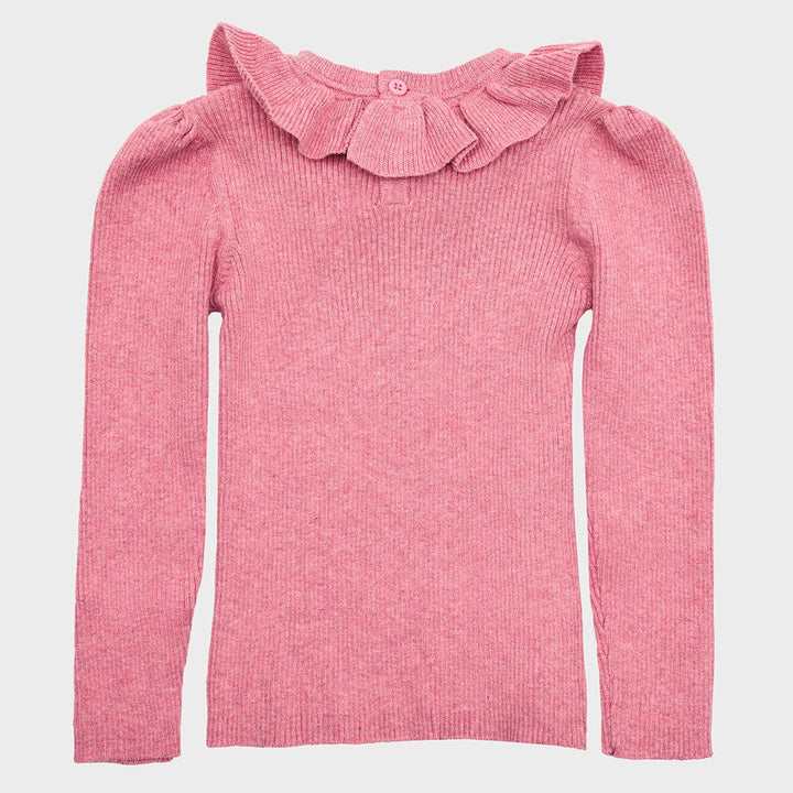 Girls Dusty Pink Frill Neck Jumper from You Know Who's
