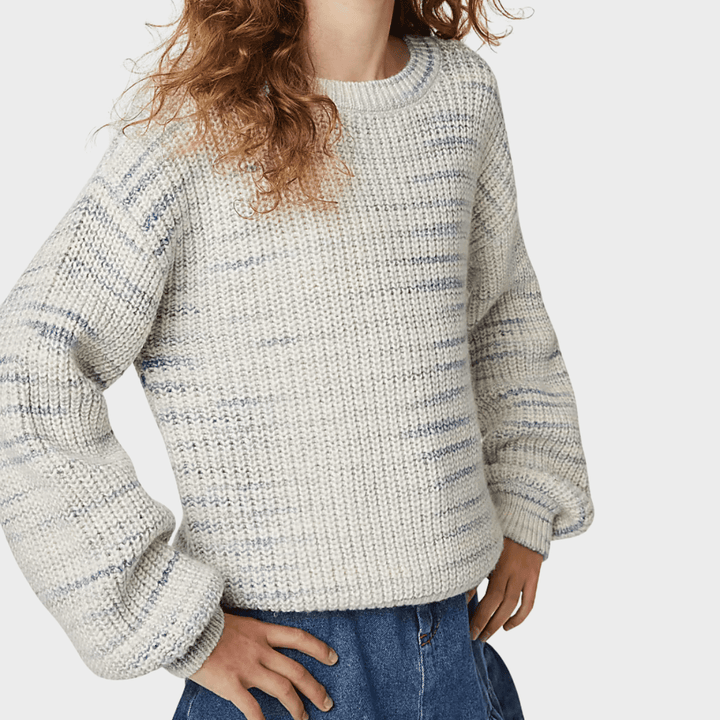 Girls Ecru Knitted Crew Jumper from You Know Who's