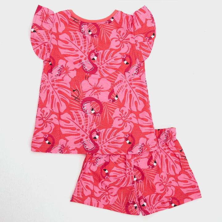 Girls Flamingo Shorty PJs from You Know Who's