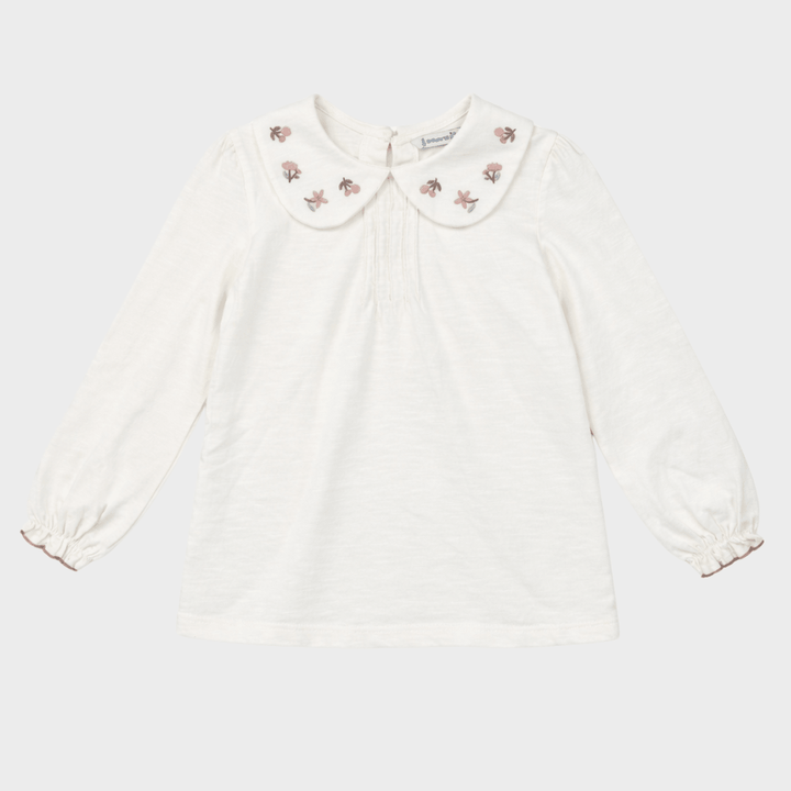 Girls Flower Emb Collar Top (6M - 4Y) from You Know Who's