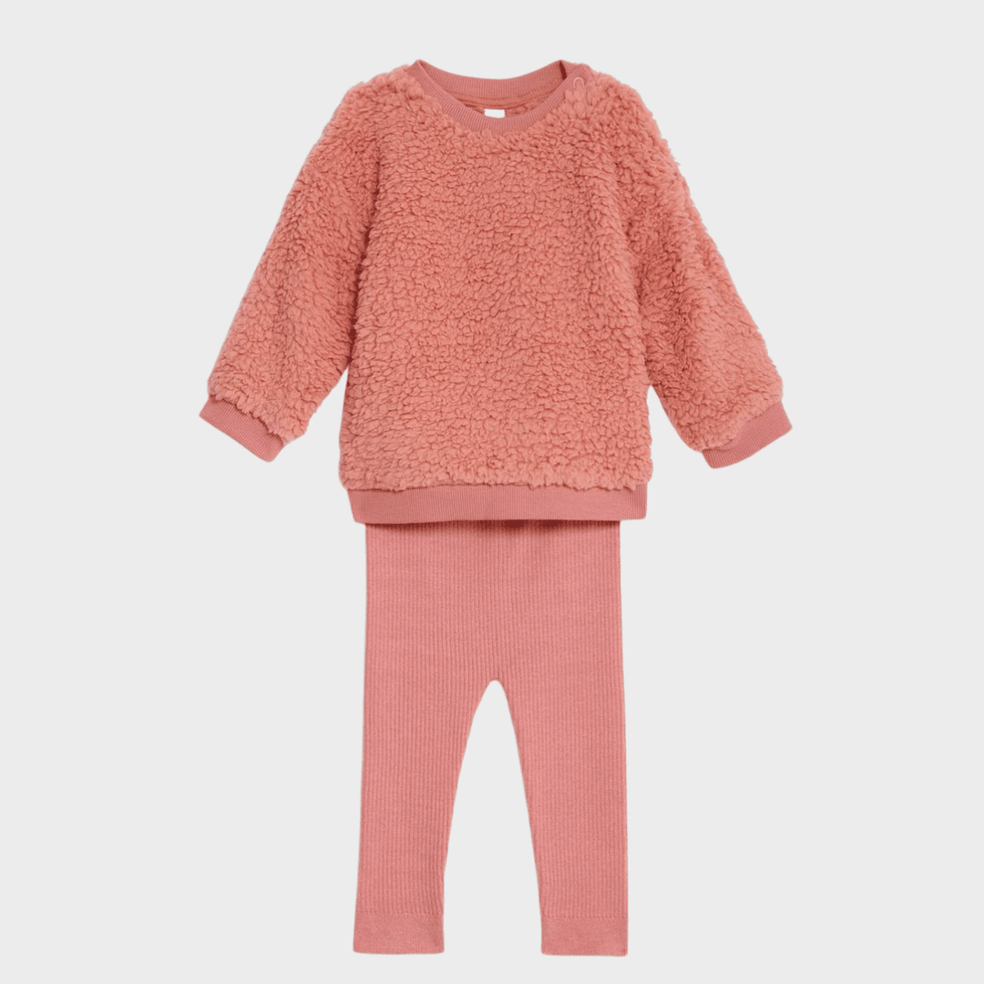 Girls Fluffy Top and and Leggings Set from You Know Who's