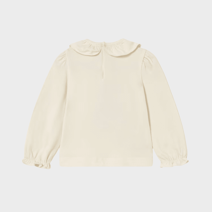 Girls Frill Neck Navy Printed Top (6M - 4Y) from You Know Who's