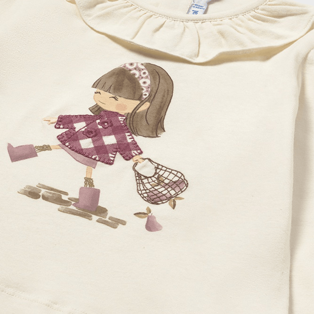 Girls Frill Neck Printed Top (6M - 4Y) KITO2633 from You Know Who's