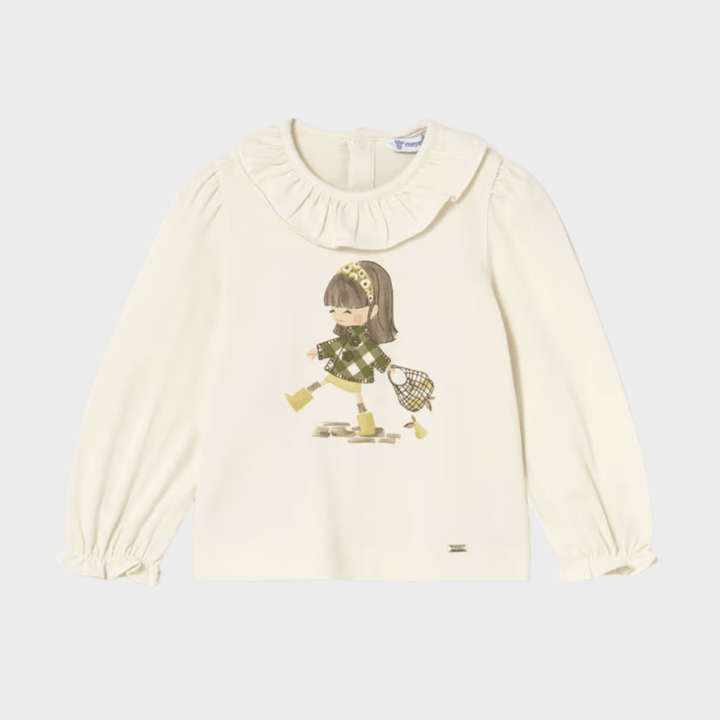 Girls Frill Neck Printed Top (6M - 4Y) from You Know Who's