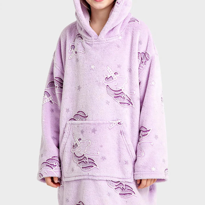 Girls Glow - in - the - dark Unicorn Hooded Blanket from You Know Who's