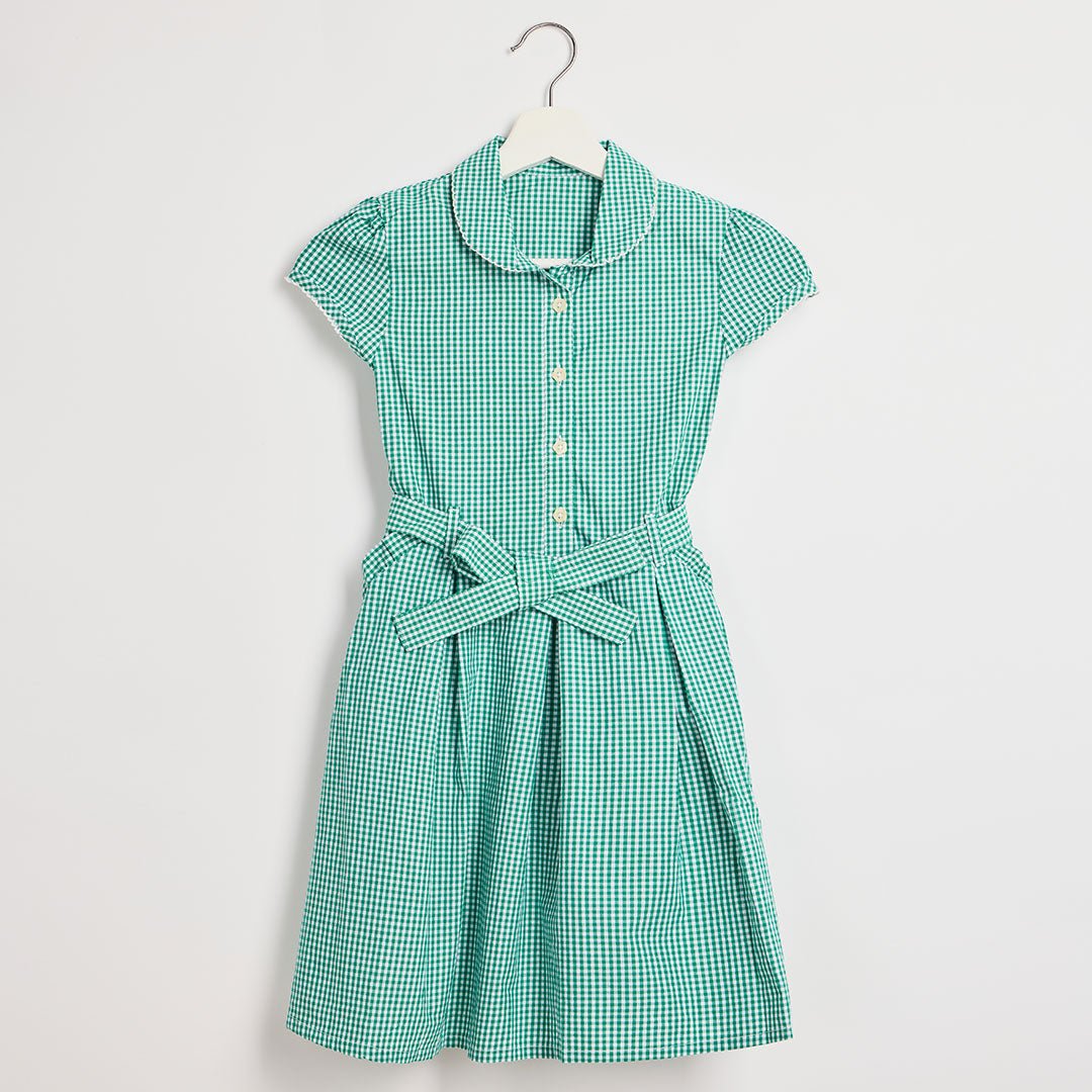 Girls Green Gingham School Dress from You Know Who's